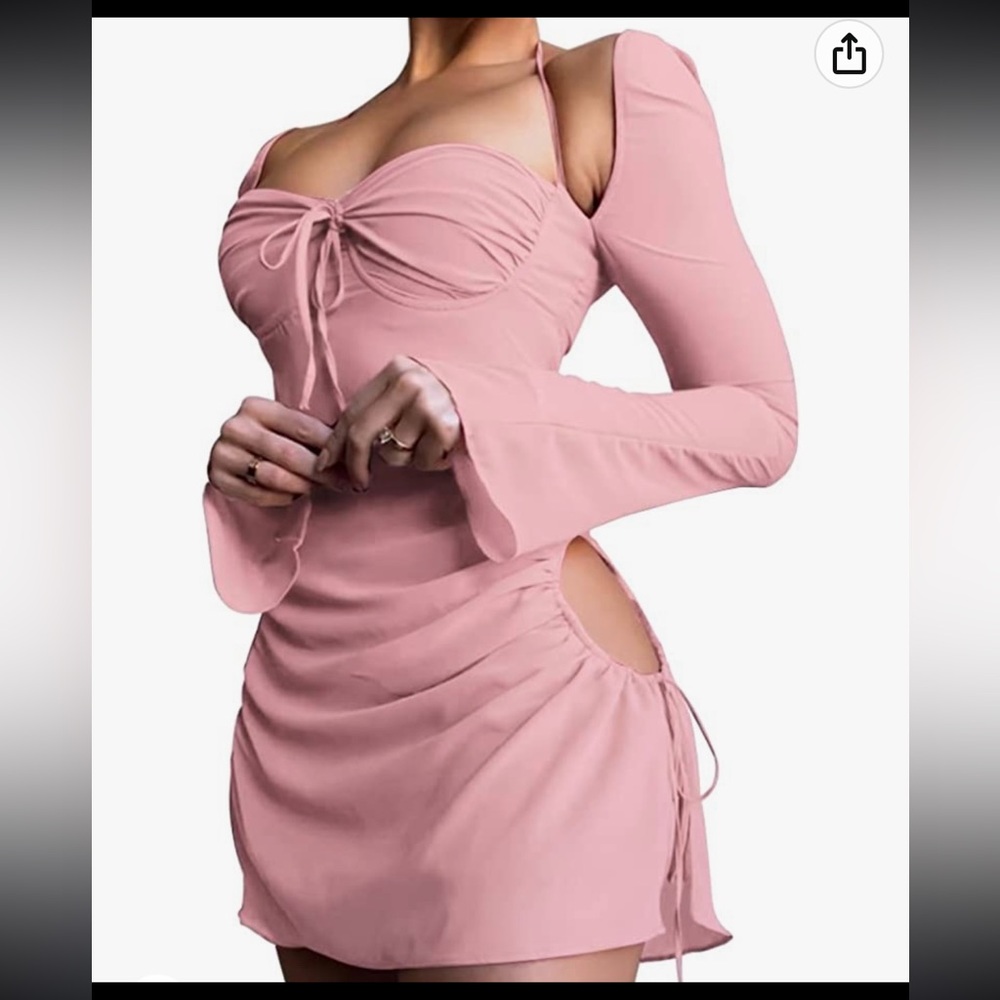 Pink Cutout Mini Dress